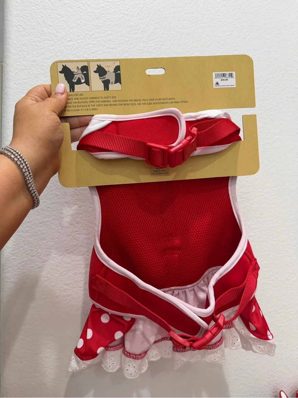 NEW Minnie Mouse Disney Parks Dog Harness